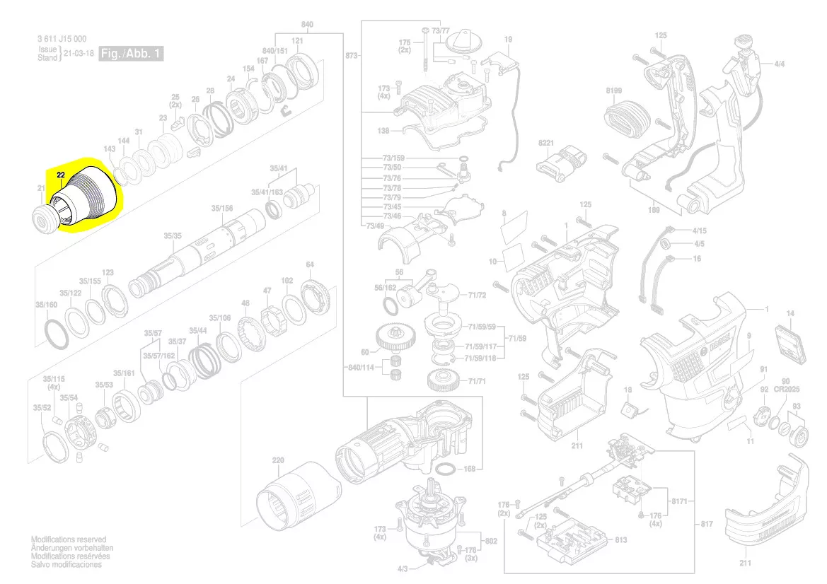Manchon porte-outil réf. 1 600 A00 2YF Bosch